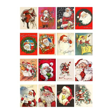 FLONZ Santa Decoupage Paper Pack 35 Sheets Christmas