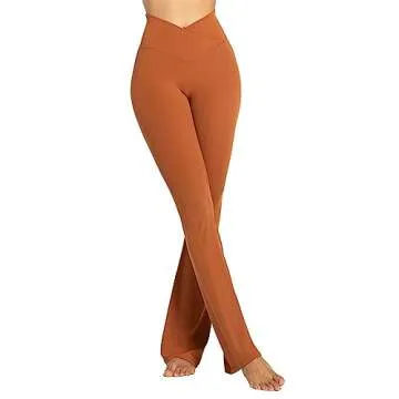 Sunzel Flare Leggings with Crossover Waist and Tummy Control