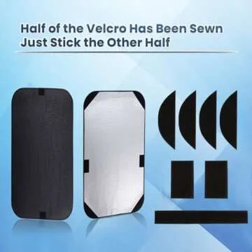 RV Door Window Shade Cover, Sun Blackout Fabric for Camper Privacy Entrance (16 x 25 inch)