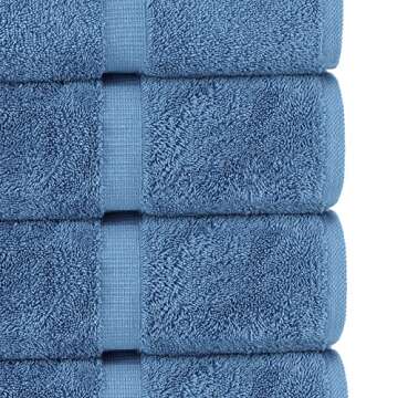 Chakir Turkish Linens | Hotel & Spa Quality 100% Cotton Premium Turkish Towels | Soft & Absorbent (8-Piece Towel Sets, Wedgewood)