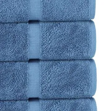 Chakir Turkish Linens | Hotel & Spa Quality 100% Cotton Premium Turkish Towels | Soft & Absorbent (8-Piece Towel Sets, Wedgewood)