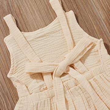 Noubeau Girls Sleeveless Ruffle Romper - Chic Playsuit for Toddlers
