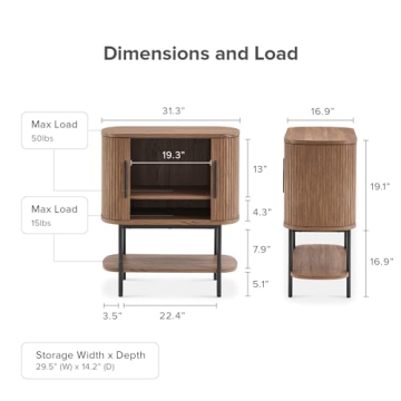mopio Quin Storage Cabinet for Wine and Decor Storage