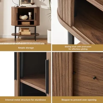 mopio Quin Storage Cabinet for Wine and Decor Storage