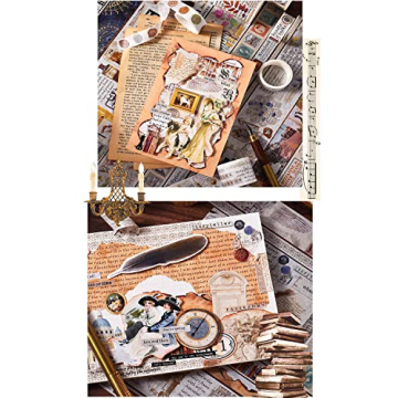 18 Rolls Vintage Washi Tape Set for Creative Projects