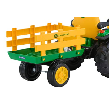 Fun Peg Perego John Deere Tractor with Trailer Ride On for Kids