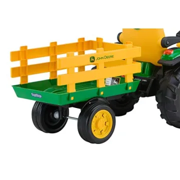 Fun Peg Perego John Deere Tractor with Trailer Ride On for Kids