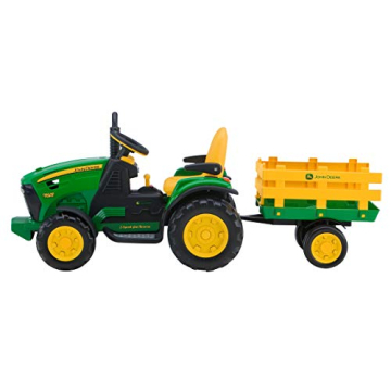 Fun Peg Perego John Deere Tractor with Trailer Ride On for Kids