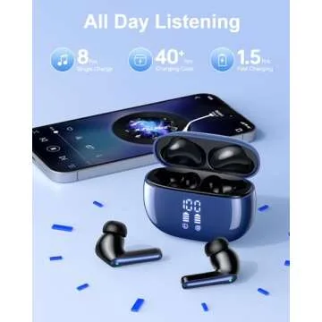 HUIFU Wireless Earbuds - 40 Hour Playtime Technology