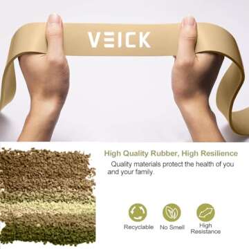 VEICK Resistance Bands for All Fitness Levels - Durable & Versatile