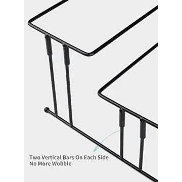 Sweese 733.101 3 Tiered Serving Stand - Stairstep Sturdier Food Display Stand with White Porcelain Platters, 3 Tier Serving Trays for Parties