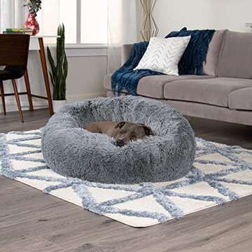 Furhaven Soft 36" Calming Donut Dog Bed for All Breeds
