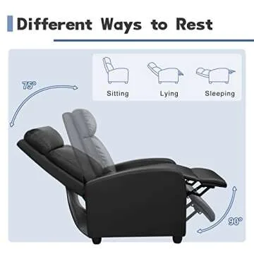 Furniwell Massage Recliner Chair for Home Theater Comfort