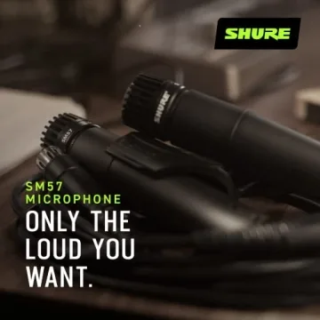 Shure SM57 Pro Dynamic XLR Microphone for Professionals