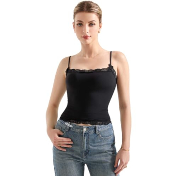 Stylish Double Lined Lace Camisole Tops for Women