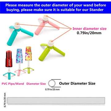 LFSUM Cup Turners for Tumblers Starter kit,Pen Spinner for Epoxy,Cup Spinner for Tumbler with Epoxy and Heat Gun,Epoxy Pen Turner Attachment,Epoxy Resin Tumbler Spinner… (4 Rack+4 Wands)