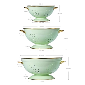 Chic Metal Colander Set - Stylish Kitchen Essential