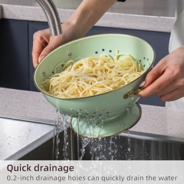 Chic Metal Colander Set - Stylish Kitchen Essential