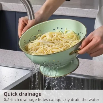 Chic Metal Colander Set - Stylish Kitchen Essential