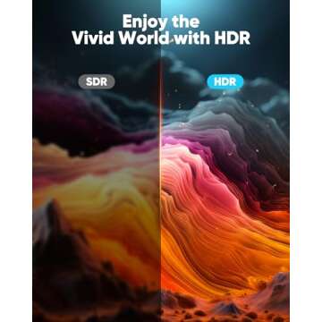 Highwings 4K@60Hz HDMI Cable 10ft, 2.0 18Gbps HDMI Cable Nylon Braided - Supports Ethernet, 4K HDR, 2160p 1080p 3D HDCP 2.2 ARC HDTV Projector Monitor PS 3/4 Blu-ray