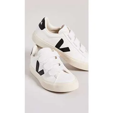 Veja Women's Recife Logo Sneakers, Extra White/Black, 11 Medium US