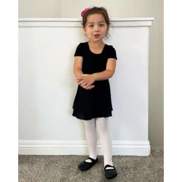 Stelle Ballet Leotards for Girls Black Dance Leotard Gymnastics Ballet Outfits with Bow Back (Toddler/Little/Big Kids) (Black, 6 Years)