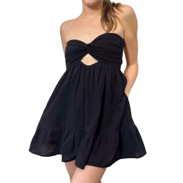 MISSACTIVER Women’s Y2K Twist Front Tube Dress