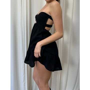 MISSACTIVER Women’s Y2K Twist Front Tube Dress