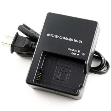 Compact MH-24 Nikon Charger for EN-EL14A Batteries