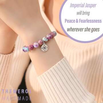 THEMEROL 2025 Graduation Gifts for Her High School College Graduation Gift Class 5th 8th Grade Girl Bracelet Cool Cards Kindergarten Middle School Nursing Senior Personalized Daughter Graduate