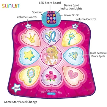 SUNLIN Dance Mat - Fun LED Dance Game Toy for Kids
