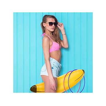 10 Piece Inflatable Banana Ring Toss Game Kit for Parties and Pool Fun