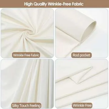 10x10ft Ivory Backdrop Curtains for Weddings and Events