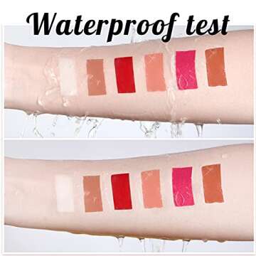 PARAMISS Lip Gloss Pigment Powder Natural Lip Dye 5 Colors x 10G and White Metallic Shimmer Pearl Glitter Pigment Powder for Lip Gloss Lipstick Eyeshadow Cosmetic Grade Lip Gloss Color Pigment