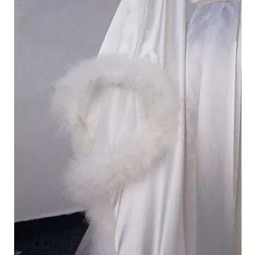 Glamorous Old Hollywood Feather Robe for Brides