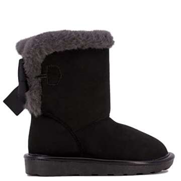 Stylish and Comfortable Winter Snow Boot for Toddler Girls with Fashionable Bows