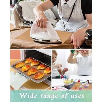 Gwybkq Teflon Sheet for Heat Press Mats 3 Pack 12’’x16’’ Non Stick Heat Transfer Paper Heat Resistant Craft Mat