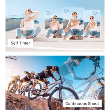 Digital Camera 72MP 2.5K Compact Point and Shoot Camera, 16X Zoom Auto Focus, Vintage Camera for Kids with 32GB Card - Ideal Retro Camera Gift for Teens, Students, Boys, Girls, Kids,Pink