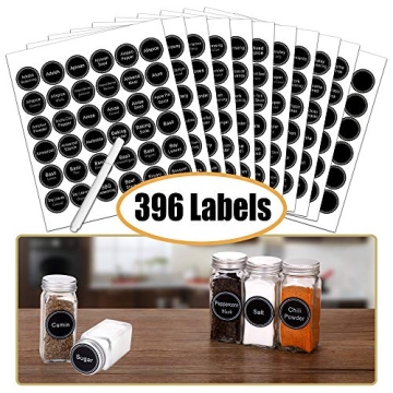 SWOMMOLY 32-Jar Spice Rack Organizer with Labels Black