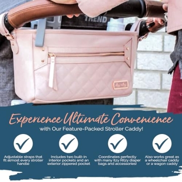 Itzy Ritzy Stroller Caddy with Adjustable Straps in Blush