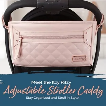 Itzy Ritzy Stroller Caddy with Adjustable Straps in Blush
