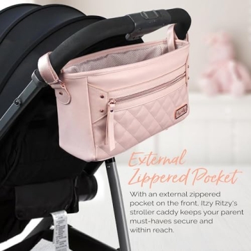 Itzy Ritzy Stroller Caddy with Adjustable Straps in Blush