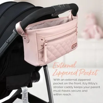 Itzy Ritzy Stroller Caddy with Adjustable Straps in Blush