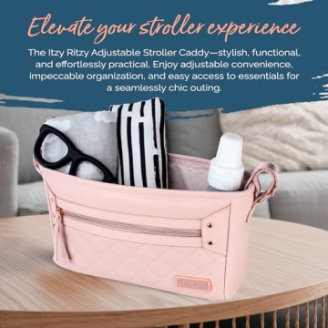 Itzy Ritzy Stroller Caddy with Adjustable Straps in Blush