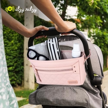 Itzy Ritzy Stroller Caddy with Adjustable Straps in Blush