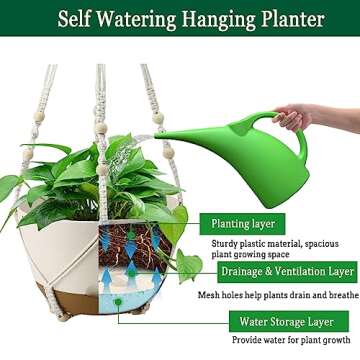 Koalaime 10 Inch Hanging Planters - Self Watering Solution