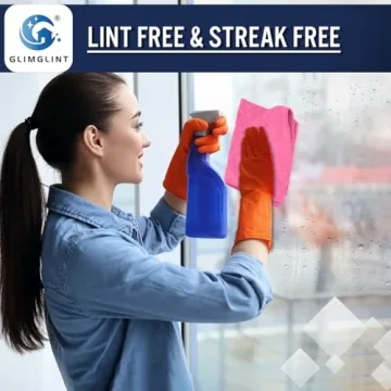 GLIMGLINT Pink Microfiber Cleaning Cloths for Efficient Cleaning