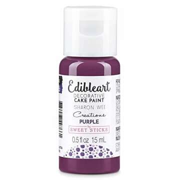 Sweet Sticks Edible Art Decorative Cake Paint - 0.5 Ounce (15ml) - Purple