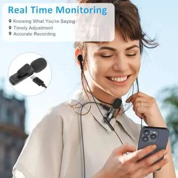 MAYBESTA Wireless Lav Mic for iPhone/Android/Laptop