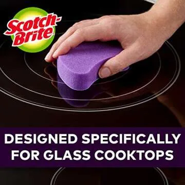 Scotch-Brite Glass Cooktop Pads, Great for Glass Stovetops, Chemical-Free, 2 Cleaning Pads